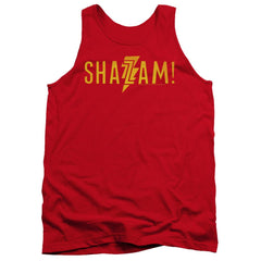 Shazam Movie Flat Logo Men's 18/1 Cotton Tank Top