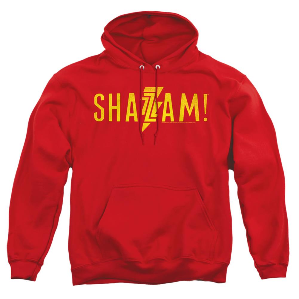 Shazam Movie Flat Logo Men's Pull-Over 75 25 Poly Hoodie