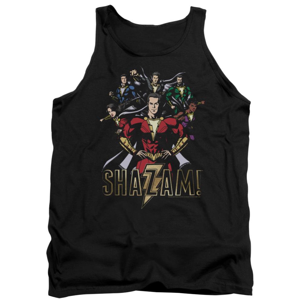Shazam Movie Group Of Heroes Men's 18/1 Cotton Tank Top