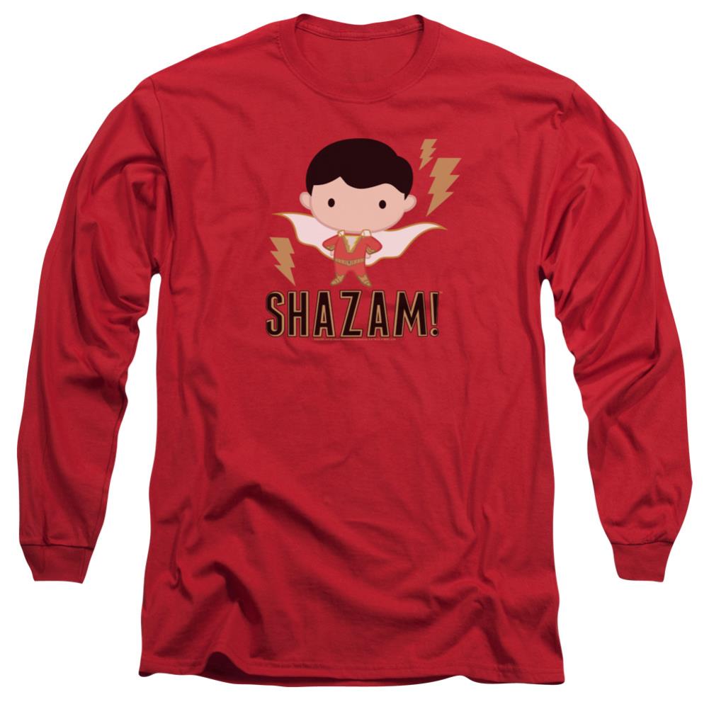 Shazam Movie Shazam Chibi Men's 18/1 Cotton LS T