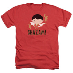 Shazam Movie Shazam Chibi Men's 30/1 Heather 60 40 Poly SS T