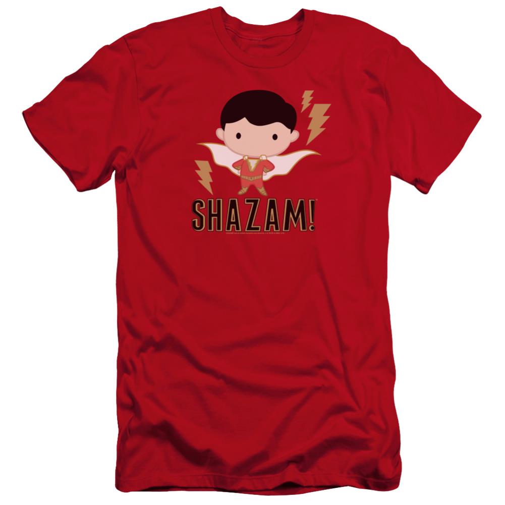 Shazam Movie Shazam Chibi Men's Ultra-Soft 30/1 Cotton Slim SS T