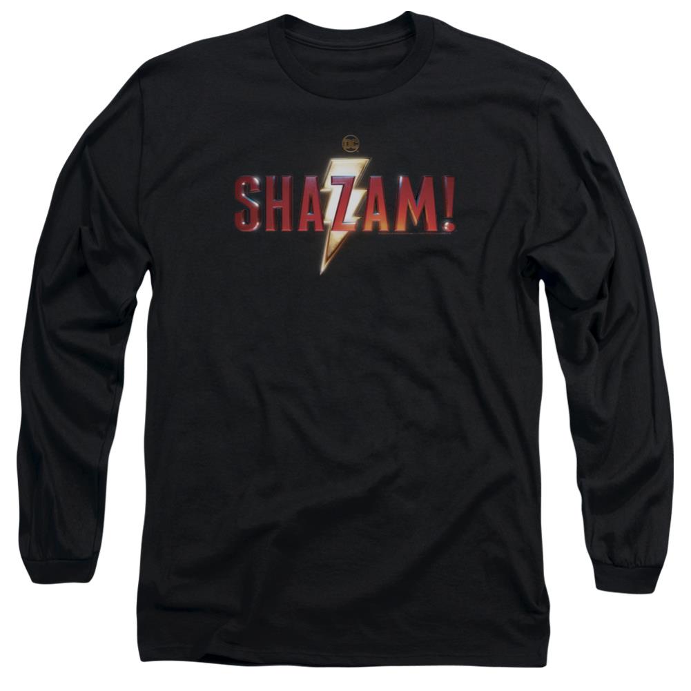 Shazam Movie Shazam Logo Men's 18/1 Cotton LS T