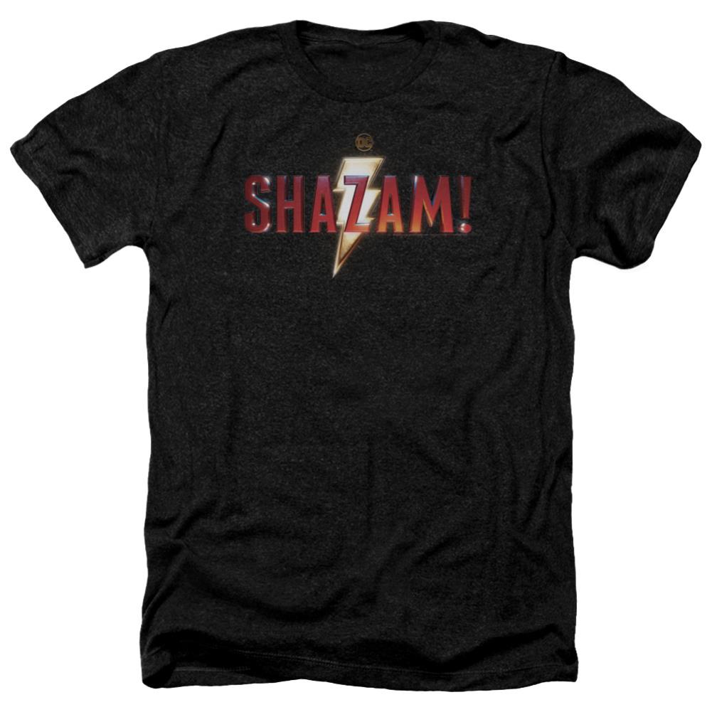 Shazam Movie Shazam Logo Men's 30/1 Heather 60 40 Poly SS T