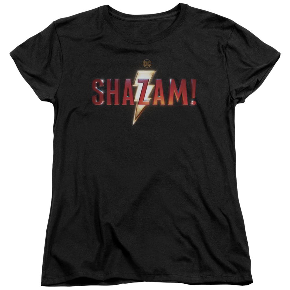 Shazam Movie Shazam Logo Women's 18/1 Cotton SS T