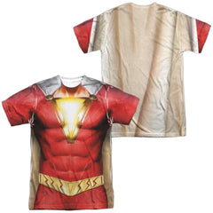 Shazam Movie Shazam Uniform (Front/Back Print) Men's Regular Fit Polyester SS T