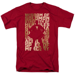 Shazam Movie Sihouette Men's 18/1 Cotton SS T