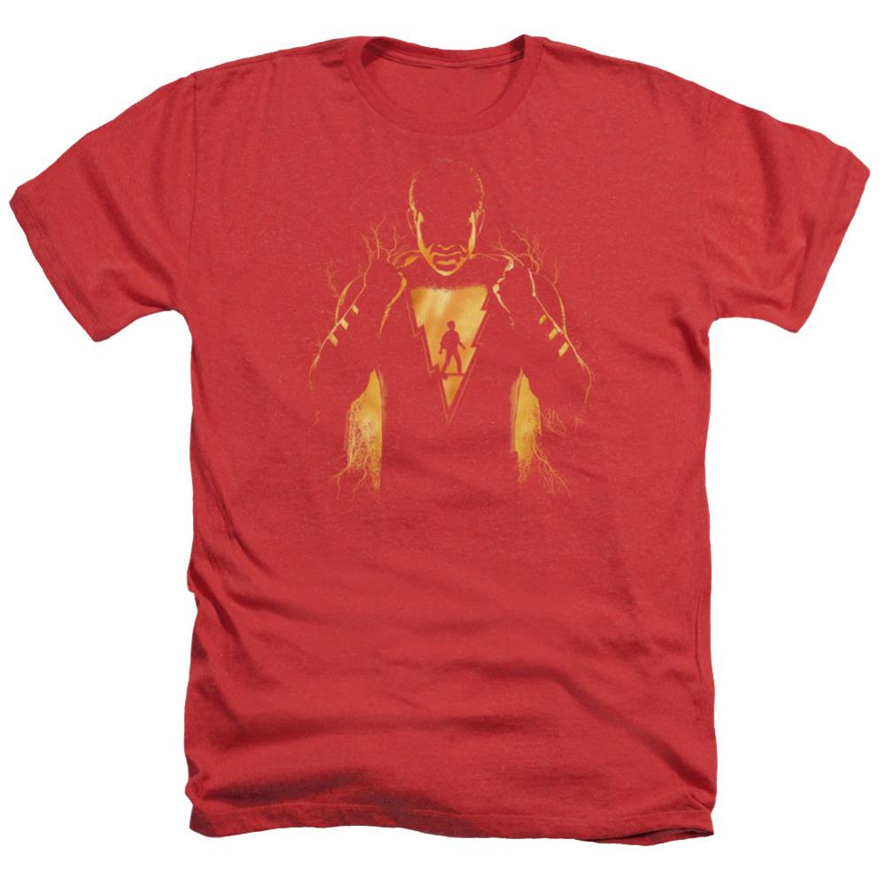Shazam Movie Whats Inside Men's 30/1 Heather 60 40 Poly SS T