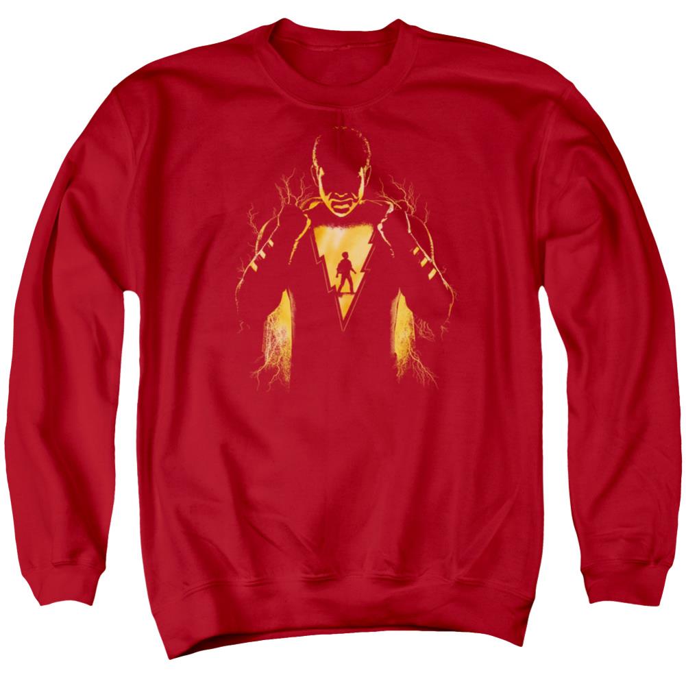 Shazam Movie Whats Inside Men's Crewneck 50 50 Poly LS T