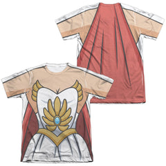 She-Ra Costume (Front/Back Print) Men's Regular Fit Poly Cotton Short-Sleeve T-Shirt