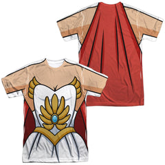 She-Ra Costume (Front/Back Print) Men's Regular Fit Polyester Short-Sleeve T-Shirt