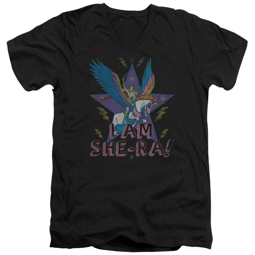She-Ra I Am She Ra Men's 30/1 Cotton Slim V-Neck T-Shirt