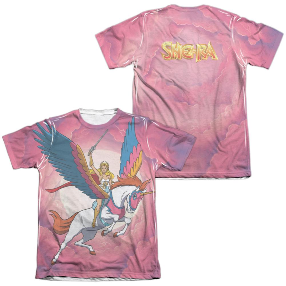 She-Ra Sky Power (Front/Back Print) Men's Regular Fit Poly Cotton Short-Sleeve T-Shirt