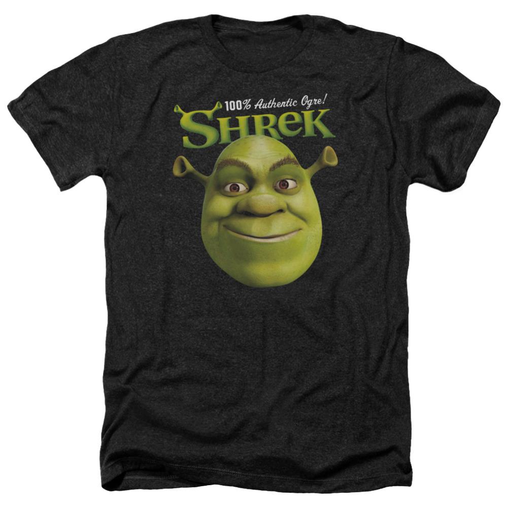 Shrek Authentic Men's 30/1 Heather 60 40 Poly Short-Sleeve T-Shirt