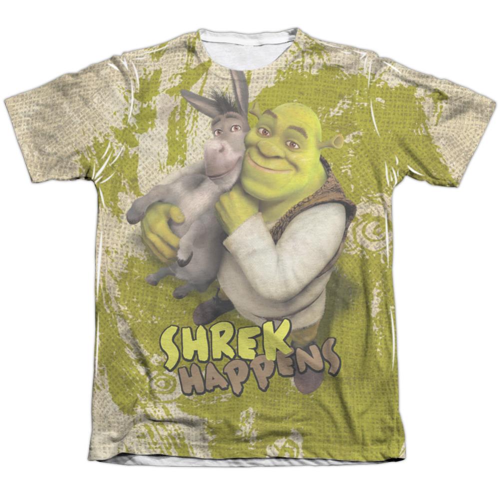 Shrek Best Friends Men's Regular Fit Poly Cotton Short-Sleeve T-Shirt