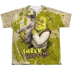 Shrek Best Friends Youth Regular Fit Poly Short-Sleeve T-Shirt