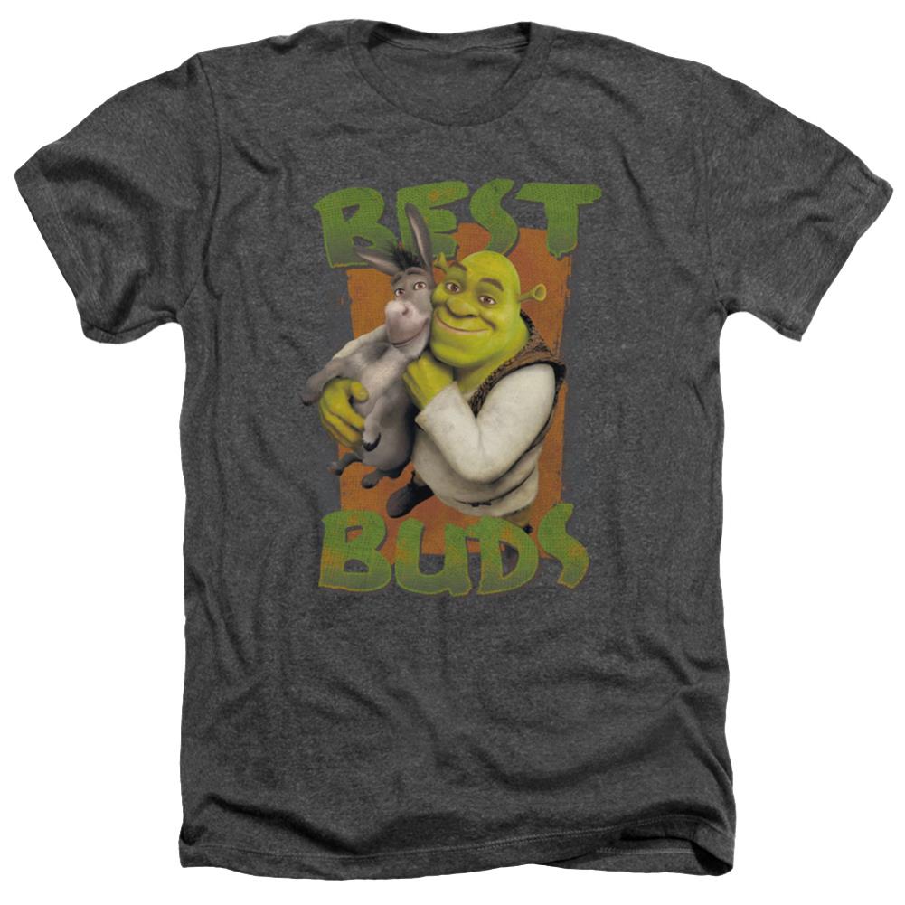 Shrek Buds Men's 30/1 Heather 60 40 Poly Short-Sleeve T-Shirt