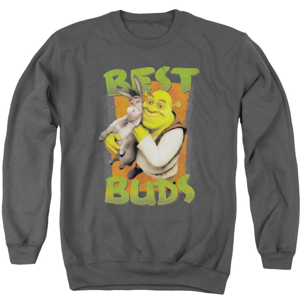 Shrek Buds Men's Crewneck 50 50 Poly Long-Sleeve T-Shirt