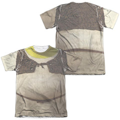 Shrek Costume (Front/Back Print) Men's Regular Fit Poly Cotton Short-Sleeve T-Shirt