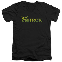 Shrek Logo Men's 30/1 Cotton Slim V-Neck T-Shirt
