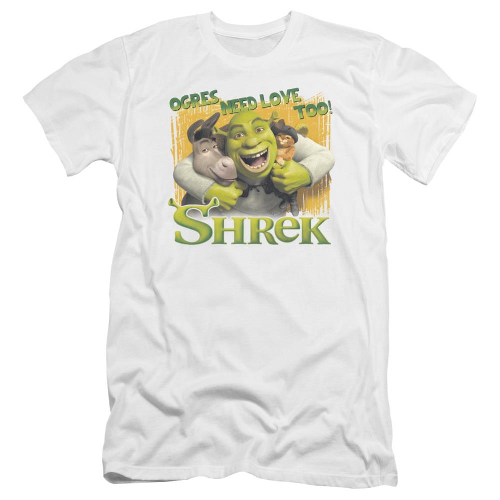 Shrek Ogres Need Love Men's Ultra-Soft 30/1 Cotton Slim Short-Sleeve T-Shirt