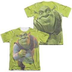 Shrek Trio (Front/Back Print) Men's Regular Fit Poly Cotton Short-Sleeve T-Shirt