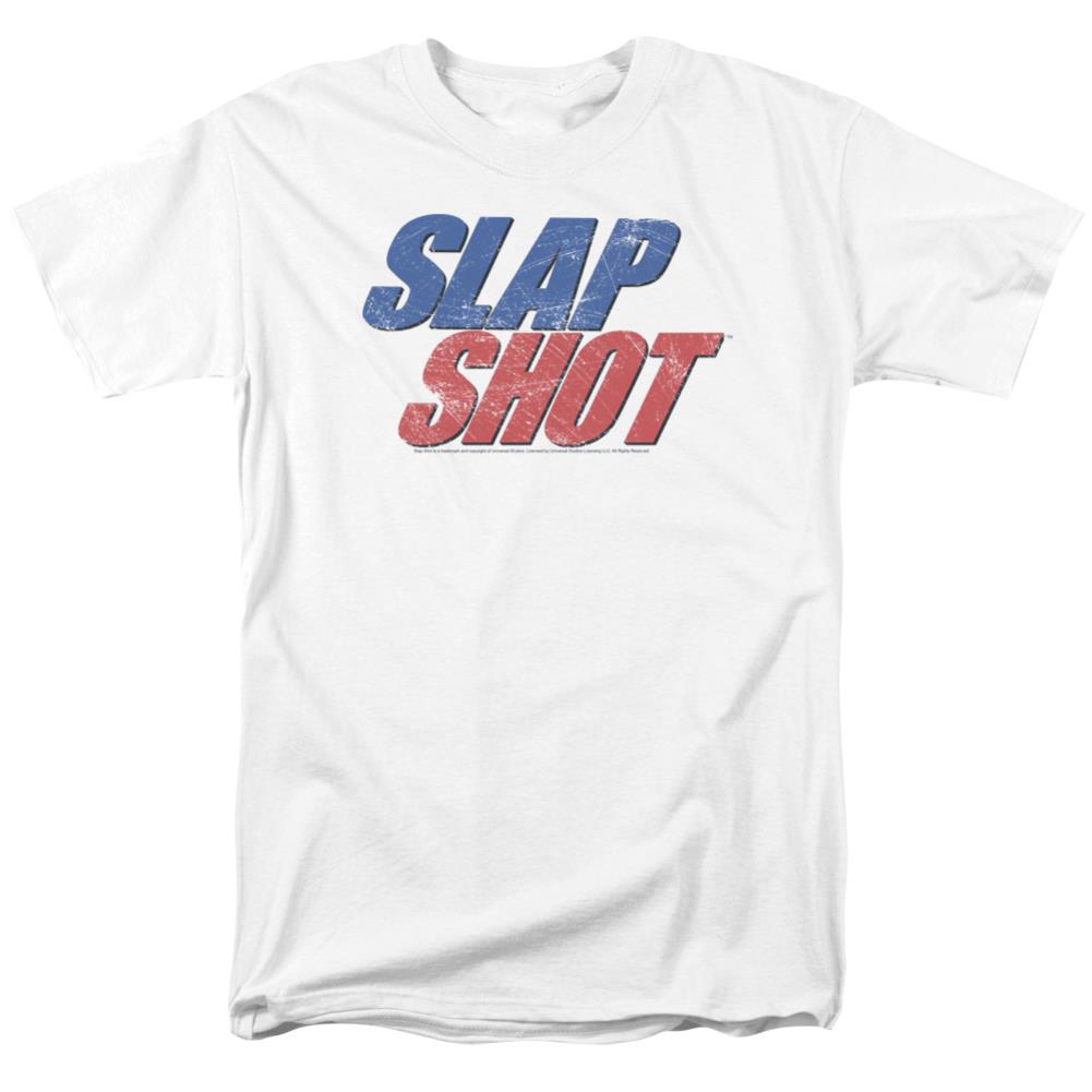 Slap Shot Blue & Red Logo Men's 18/1 Cotton Short-Sleeve T-Shirt