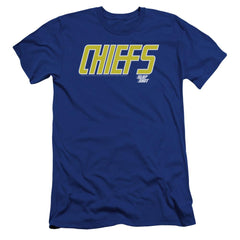 Slap Shot Chiefs Logo Men's Ultra-Soft 30/1 Cotton Slim Short-Sleeve T-Shirt