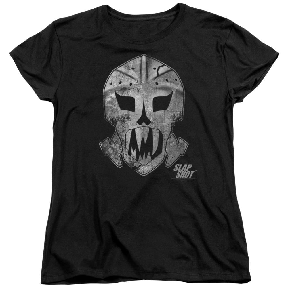 Slap Shot Goalie Mask Women's 18/1 Cotton Short-Sleeve T-Shirt