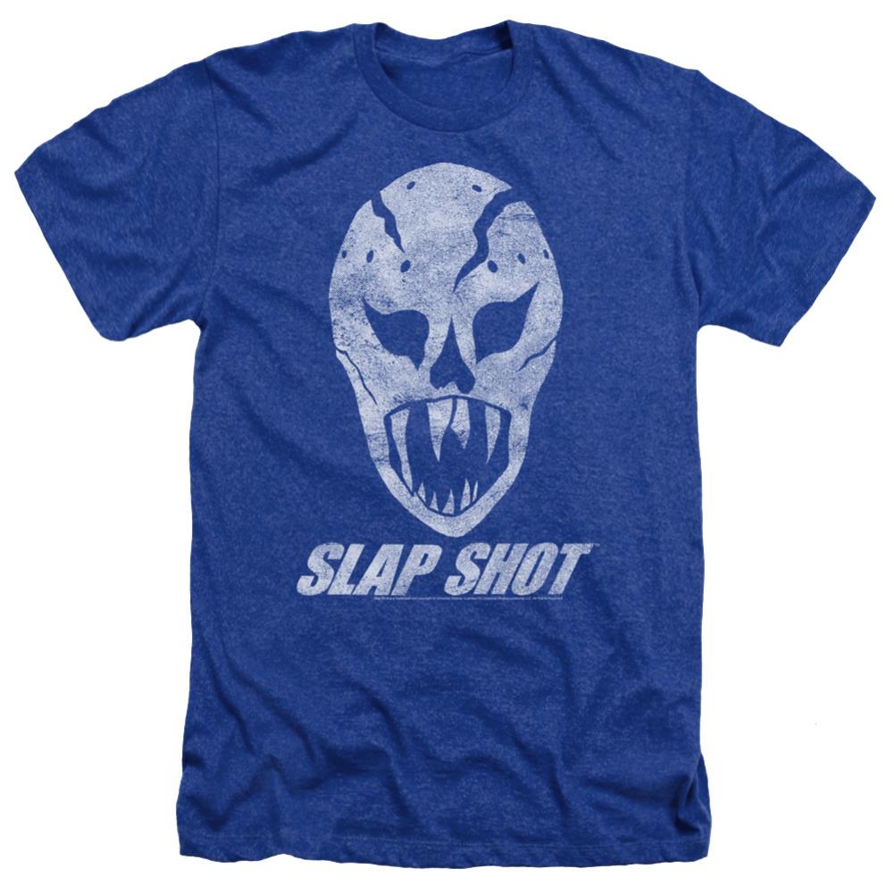 Slap Shot The Mask Men's 30/1 Heather 60 40 Poly Short-Sleeve T-Shirt