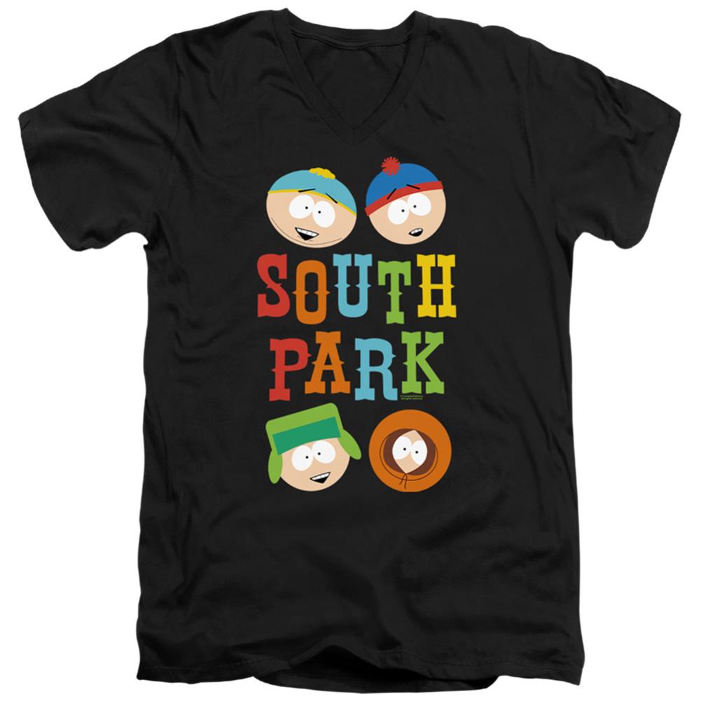 South Park Best Buds Men's 30/1 Cotton Slim V-Neck T-Shirt