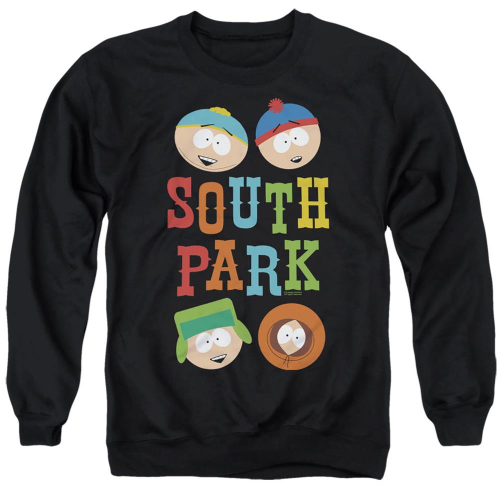 South Park Best Buds Men's Crewneck 50 50 Poly Long-Sleeve T-Shirt