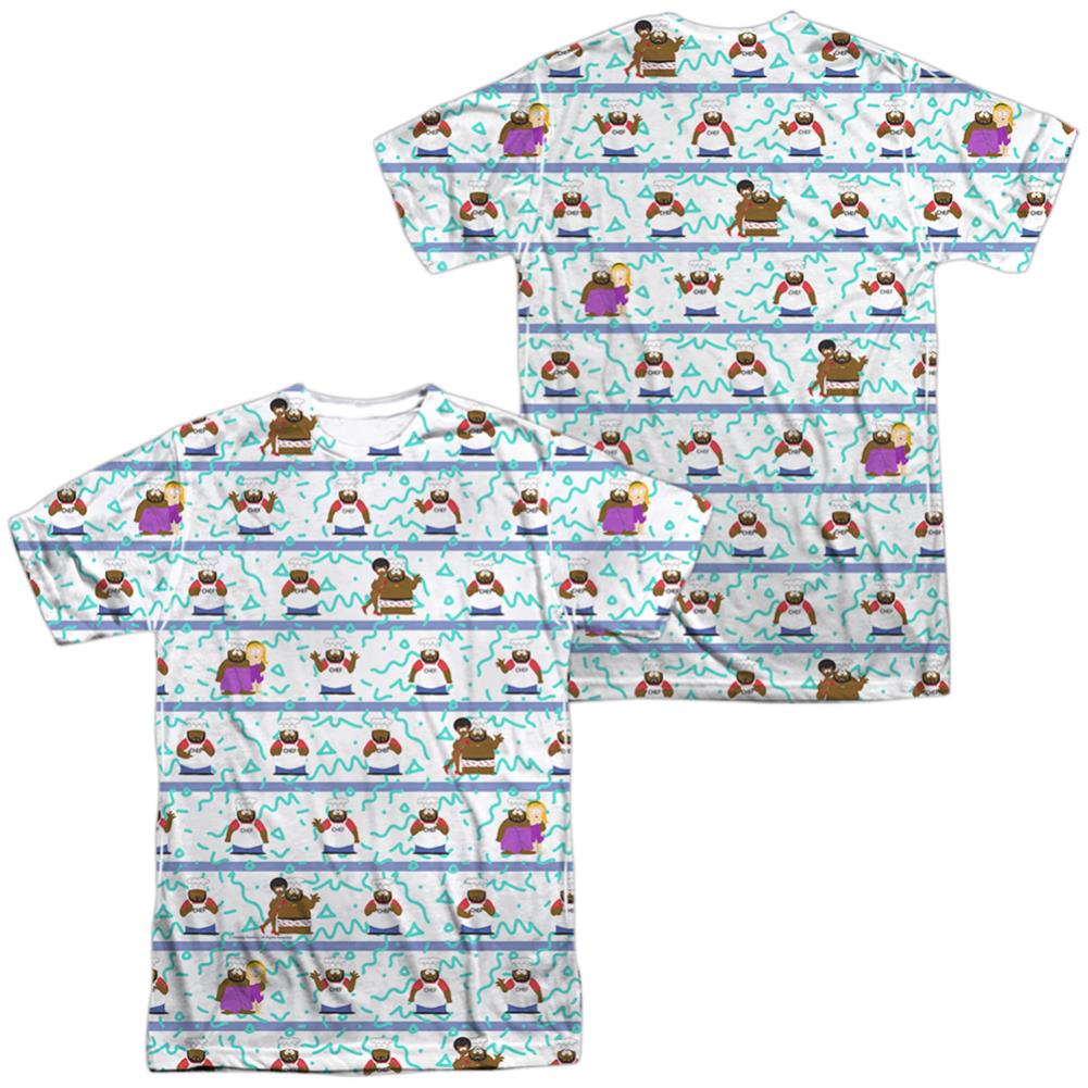 South Park Chef Vibing (Front/Back Print) Men's Regular Fit Polyester Short-Sleeve T-Shirt