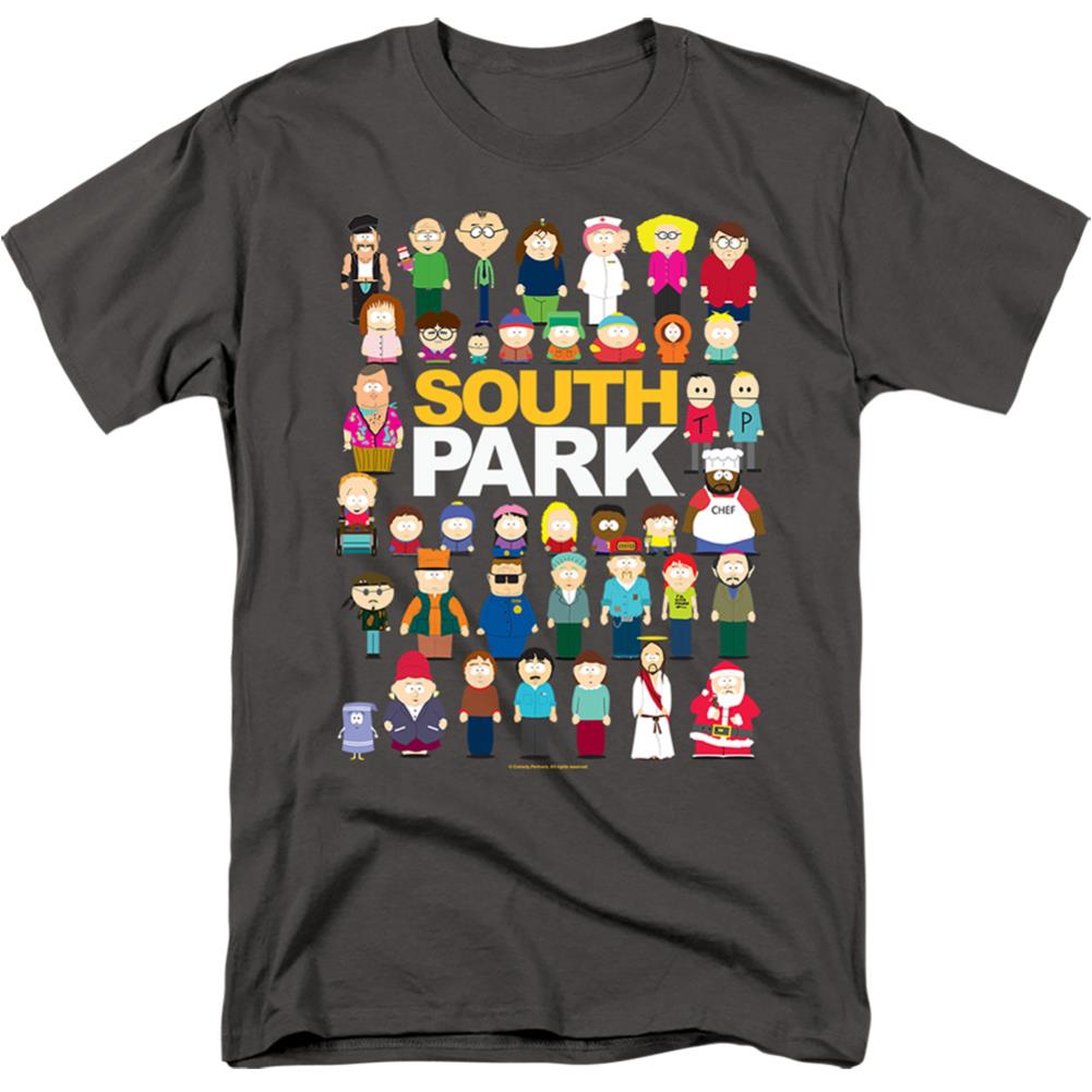 South Park Full Cast Men's 18/1 Cotton Short-Sleeve T-Shirt