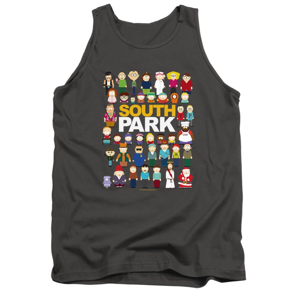 South Park Full Cast Men's 18/1 Cotton Tank Top
