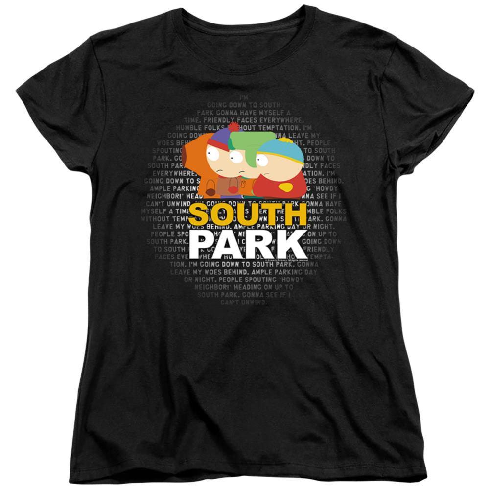 South Park Lyrics Women's 18/1 Cotton Short-Sleeve T-Shirt