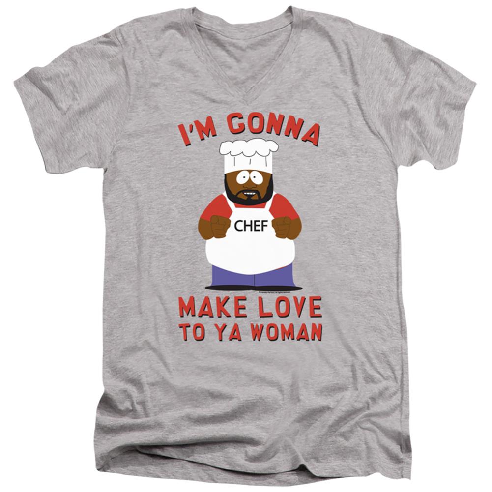 South Park Make Love Men's 30/1 Cotton Slim V-Neck T-Shirt