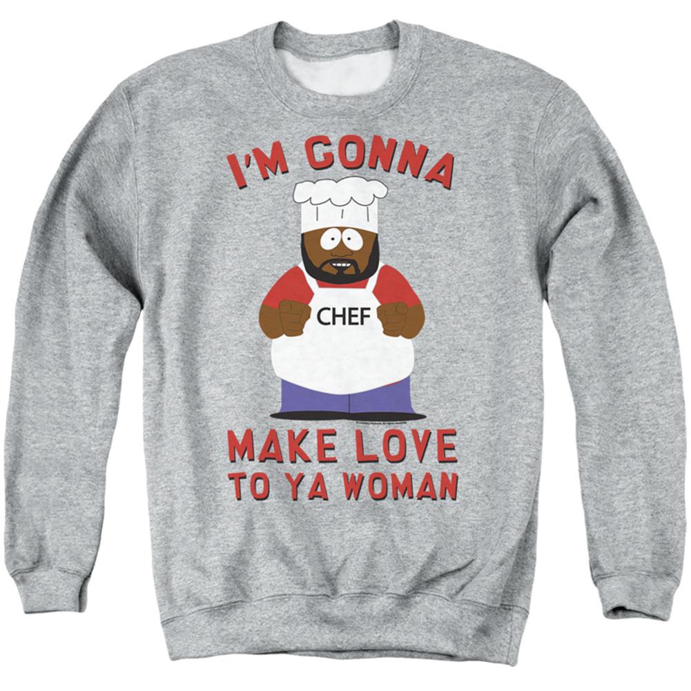 South Park Make Love Men's Crewneck 50 50 Poly Long-Sleeve T-Shirt