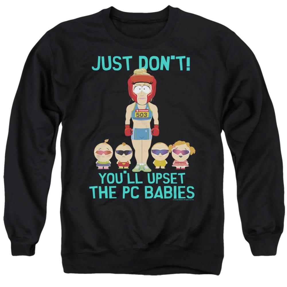 South Park Pc Babies Men's Crewneck 50 50 Poly Long-Sleeve T-Shirt