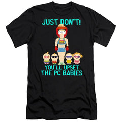 South Park Pc Babies Men's Ultra-Soft 30/1 Cotton Slim Short-Sleeve T-Shirt