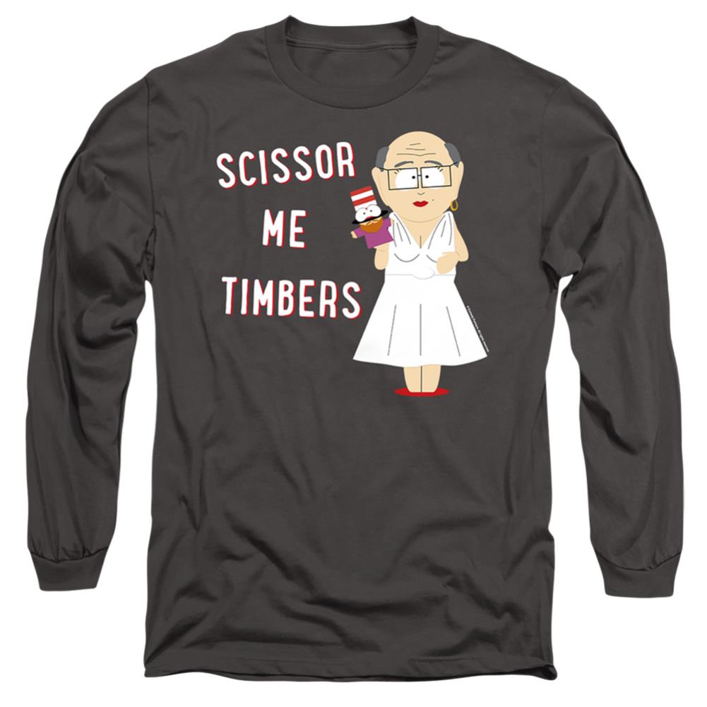 South Park Scissor Me Timbers Men's 18/1 Cotton Long-Sleeve T-Shirt
