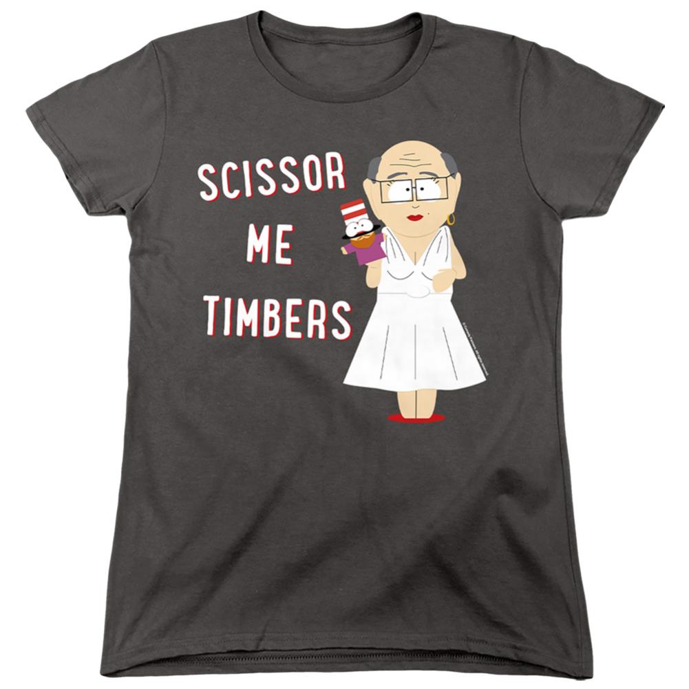 South Park Scissor Me Timbers Women's 18/1 Cotton Short-Sleeve T-Shirt