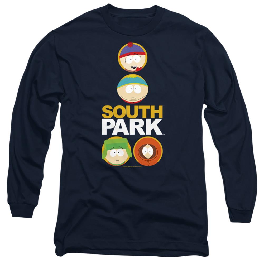 South Park Solid Circles Men's 18/1 Cotton Long-Sleeve T-Shirt