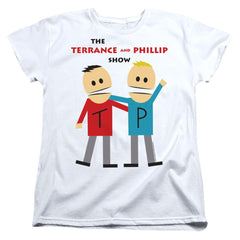 South Park Terrance And Phillip Women's 18/1 Cotton Short-Sleeve T-Shirt