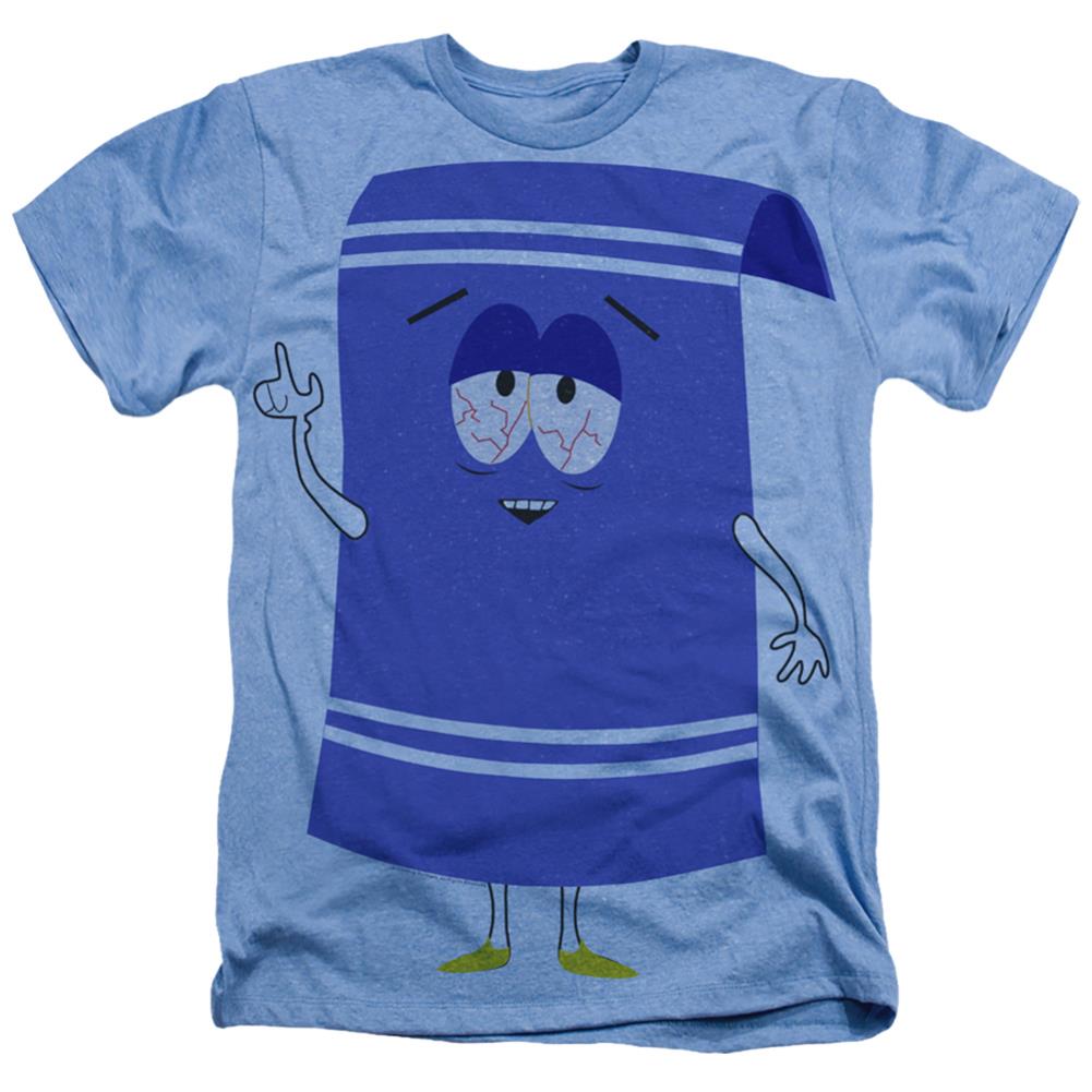 South Park Towelie Large And In Charge Men's 30/1 Cotton Poly SS Heather T