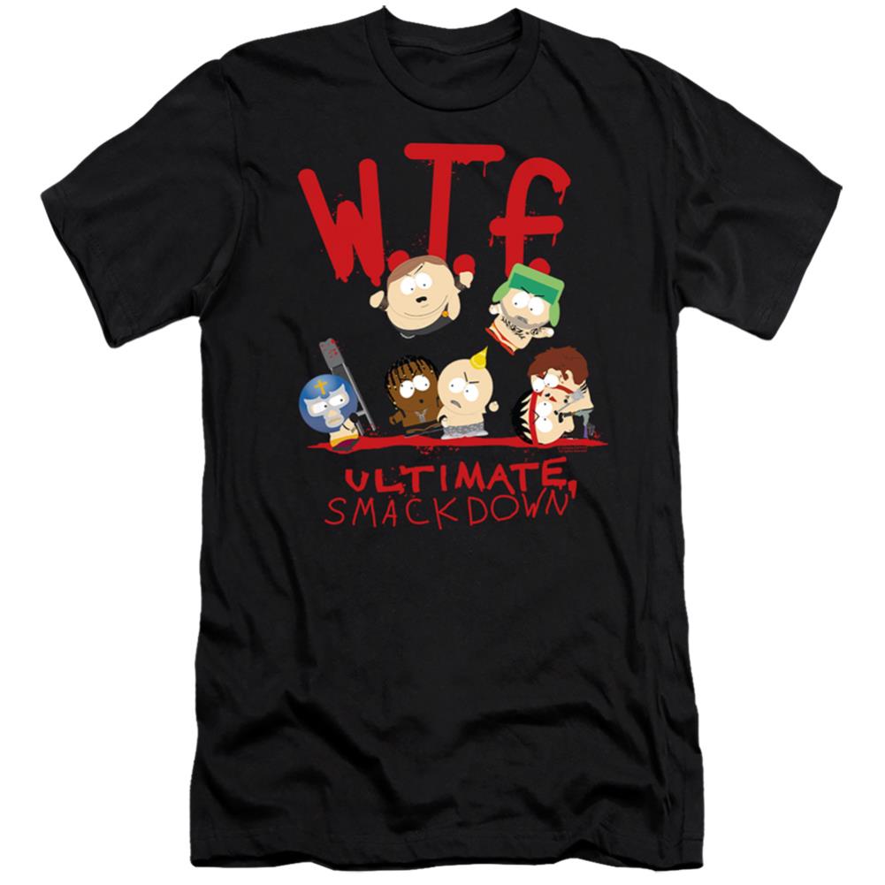 South Park Wtf Ultimate Smackdown Men's Ultra-Soft 30/1 Cotton Slim Short-Sleeve T-Shirt