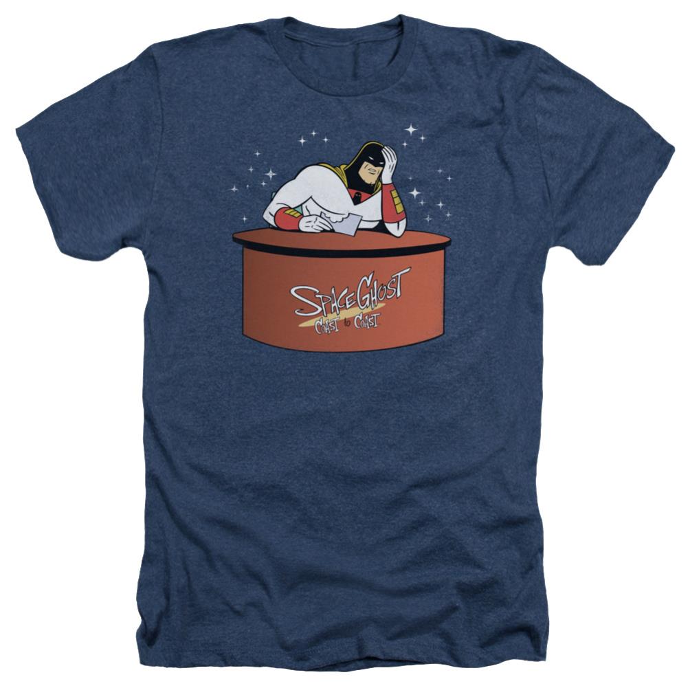 Space Ghost Great Galaxies Men's 30/1 Heather 60 40 Poly Short-Sleeve T-Shirt