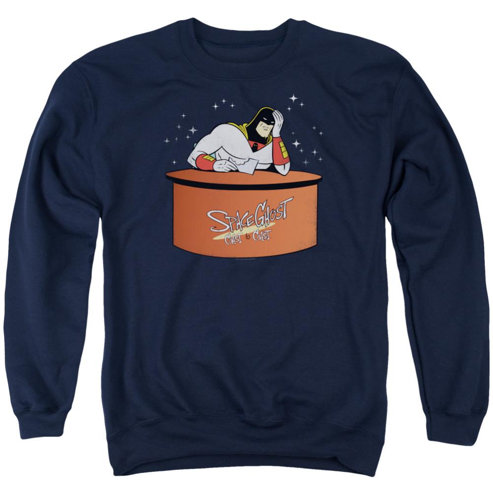 Space Ghost Great Galaxies Men's Crewneck 50 50 Poly Long-Sleeve T-Shirt