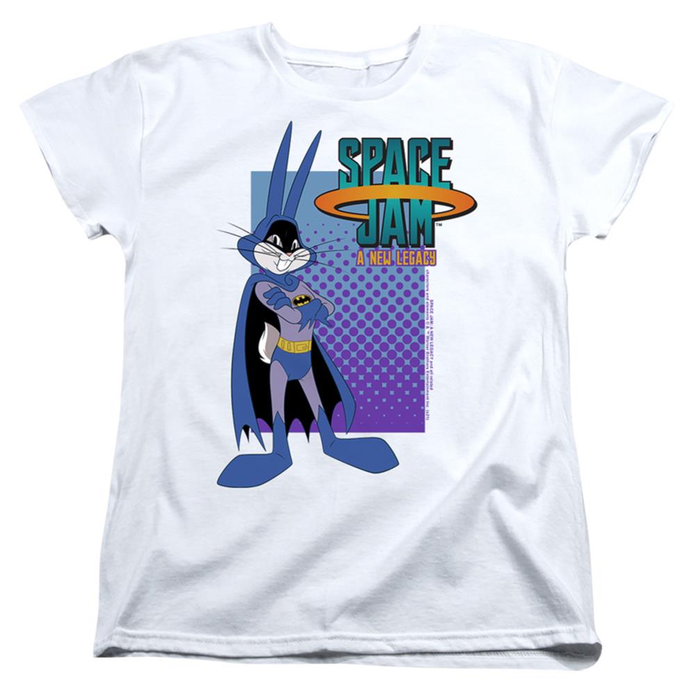 Space Jam 2 Bugs Batman Women's 18/1 Cotton Short-Sleeve T-Shirt