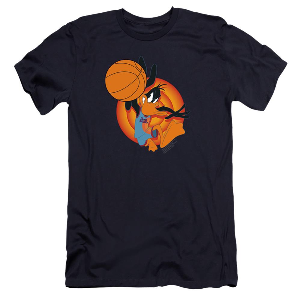 Space Jam 2 Daffy Slam Men's Ultra-Soft 30/1 Cotton Slim Short-Sleeve T-Shirt